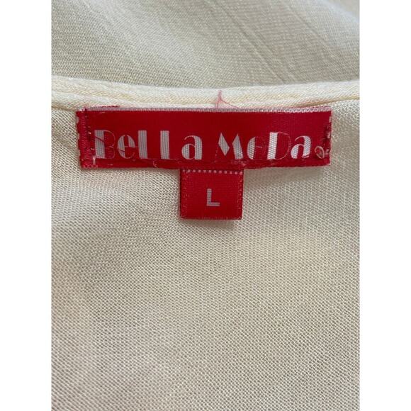 Cream‎ painted sundress, large, bohemian, resortwear, artsy, festival, vacation - Picture 6 of 7